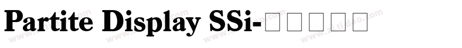 Partite Display SSi字体转换